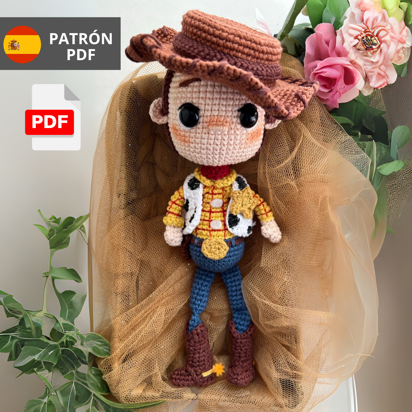 Patrón Amigurumi Woody - PDF en Español para Tejer